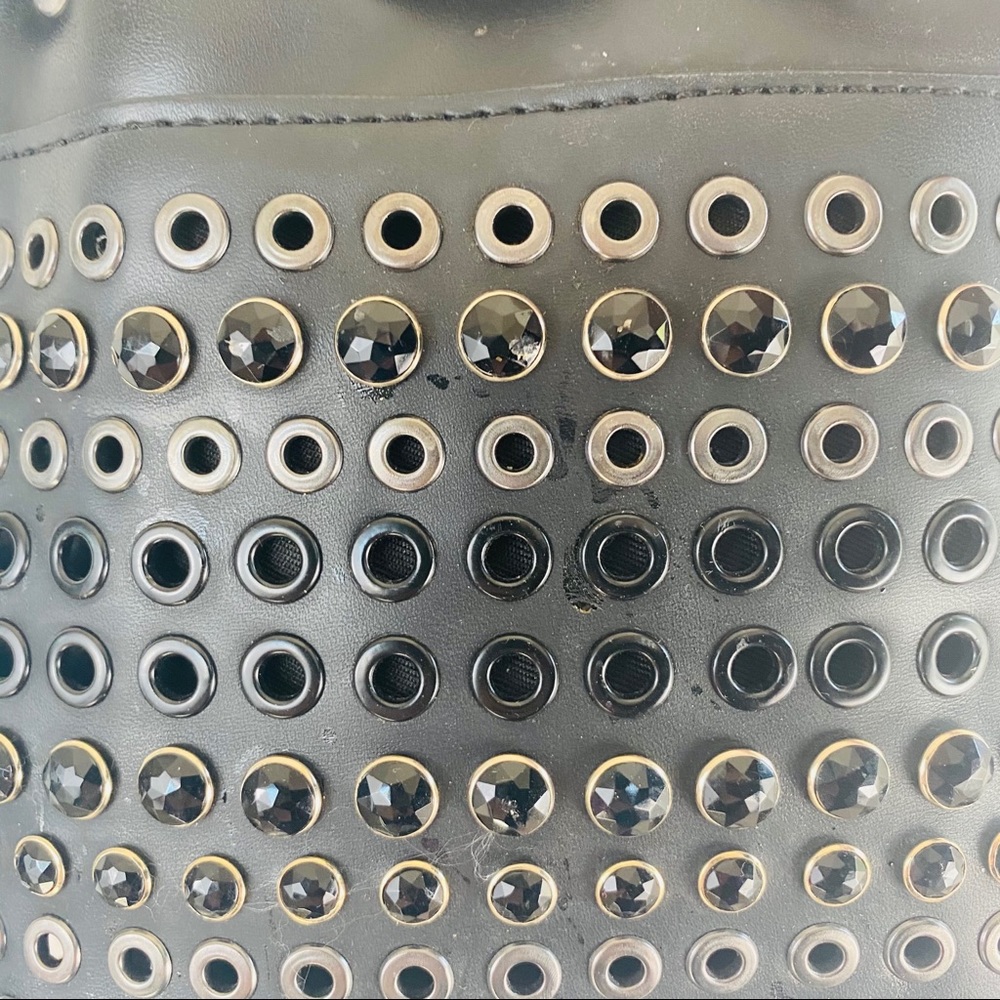 Zara Basic Vegan Leather Studded Mini Bucket Bag - image 3